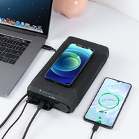 Banco de Energía de 72000 Mah con Luces LED, Carga Rápida Inalámbrica, Estación de Energía Solar de 12V para Acampar, 20V para Laptop