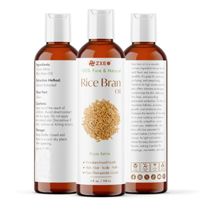 Produttore sfuso di oli da massaggio naturali, all'ingrosso olio di crusca di riso naturale 100% puro per la cura della pelle | Spremuto a freddo - Product Image 2