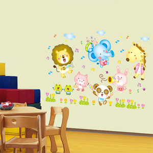 <b>Childrens</b> Room Cartoon Wall <b>Stickers</b> Animals PVC Waterproof Irregular Shape ABC1015 For Kids Bedroom Decor - Product Image 2