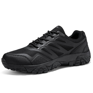Zapatos de Senderismo Antideslizantes para Hombre, Totalmente Negros, con Malla Transpirable y Suela de Goma Resistente al Desgaste, Zapatillas de Trekking para Exteriores - Product Image 5