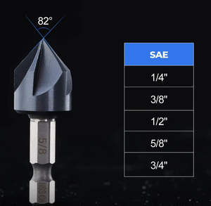Jeu de forets à fraiser en cobalt noir (Pro), revêtement en nitrure d'aluminium titane avec tige hexagonale à changement rapide, 5 pièces 1/4\" - 3/4\" - Product Image 3