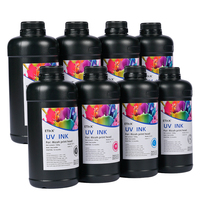 Encres d'impression jet d'encre neutres aux UV ETINK, encres numériques durcissables par LED, pour imprimantes Ricoh G6/G5 Konica, forte adhérence à l'eau