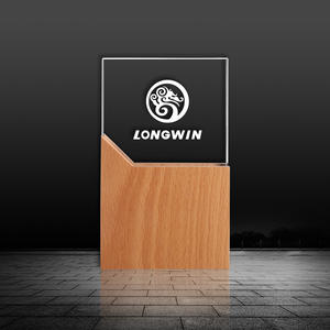 Nouveau prix compétitif <span class=keywords><strong>2022</strong></span> Fabrication Trophée en cristal <span class=keywords><strong>de</strong></span> verre sur base en bois - Product Image 6