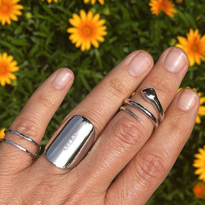 Gemnel 925 Sterling Silver 14K Gold Plated Adjustable Ring Delicate Open <b>Snake</b> & Infinity Design Minimalist Stackable <b>Jewelry</b> - Product Image 2