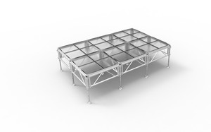 Ngoài trời nhôm rõ ràng Acrylic Kính đám cưới bên sân khấu xách tay DJ buổi hòa nhạc ánh sáng triển lãm sự kiện sân khấu nền tảng - Product Image 2