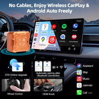 Adaptateur portable JMC Mini 4-en-1 Carplay Android Auto, convertisseur USB C sans fil, boîte de conversion sans fil Mirrorlink, dongle orange