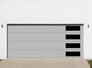 Porte de <span class=keywords><strong>garage</strong></span> automatique résidentielle populaire avec panneau en verre à impact ouragan Caractéristique coupe-vent Surface finie - Product Image 6