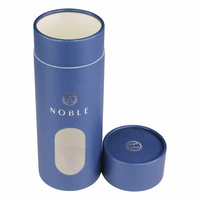 Boîte d'emballage cylindrique en carton rigide personnalisée de 20 cm de qualité alimentaire pour café et thé, avec logo en relief, recyclée