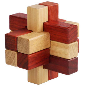 สมอง Teasers ปริศนาไม้ชุด 3D เกมสมองปลดล็อคปริศนาที่เชื่อมต่อกัน <span class=keywords><strong>IQ</strong></span> ทดสอบของเล่นสําหรับเด็กผู้ใหญ่ - Product Image 2