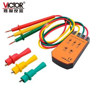 Testeur de séquence de phase VICTOR 200V-600V, testeur de tension triphasé AC avec fils codés par couleur pour les tests électriques - Product Image 2