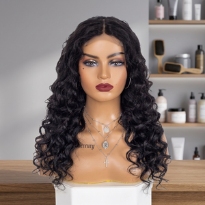 16-22 Inch Afro Long Curly Blend Indian Remy Hair Light Brown for <b>Wig</b> 4*4 Synthetic Stock Wholesale Afro <b>Black</b> Women - Product Image 3
