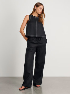 Conjuntos de 2 Piezas de Moda para <span class=keywords><strong>Mujer</strong></span>, Trajes de <span class=keywords><strong>Lino</strong></span> y Algodón sin Mangas, Chaleco y <span class=keywords><strong>Pantalones</strong></span> Anchos, Conjunto Casual de Oficina para <span class=keywords><strong>Mujer</strong></span>, Traje de <span class=keywords><strong>Verano</strong></span> para <span class=keywords><strong>Mujer</strong></span> - Product Image 4