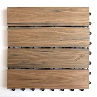 Revestimento de madeira de plástico composto, rede de piso de madeira intertravamento telha externa ecológica diy azulejos composto profundo