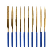 QIAOBA Lot de 10 limes diamantées de précision revêtues de titane, outils de bricolage pour métal/bois/guitare/céramique/fabrication de bijoux OEM ODM