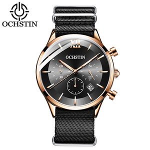 OCHSTIN Man WristWatch Chronograph Auto Date Sport Men Watch Quartz Luxury Leather <strong>Retro</strong> Male <strong>Clock</strong> 6129 - Product Image 4