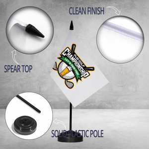 Ensemble de drapeaux de bureau personnalisés en polyester 5x8, pliables, résistants aux intempéries, aux décolorations et à l'eau, portables et multi-usages - Product Image 4