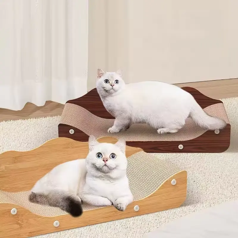 מותאם אישית יוקרה נוחה חמוד חיות מחמד צעצוע מיטת ספה חתול בית עץ ספה מגרד קרטון