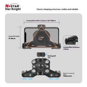 Support de téléphone portable Nstar Enxing à fixation par gravité, durable, multifonctionnel, pour moto, véhicule électrique, navigation, anti-vibrations, voitures - Product Image 2