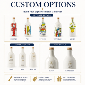 Bottiglia per Olio d'Oliva <span class=keywords><strong>in</strong></span> <span class=keywords><strong>Ceramica</strong></span> Ecologica con Tappo <span class=keywords><strong>in</strong></span> Sughero e Motivo Personalizzato per Cucina - Product Image 3