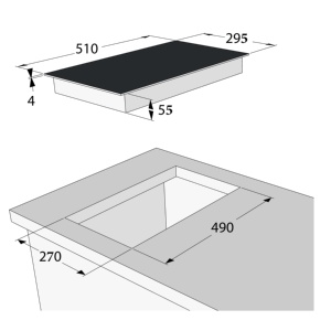 Table de cuisson vitrocéramique encastrable 30 cm <span class=keywords><strong>avec</strong></span> 2 brûleurs, cuisinière infrarouge 2880W, 220V, électrique, Plug & Play pour cuisine domestique - Product Image 5