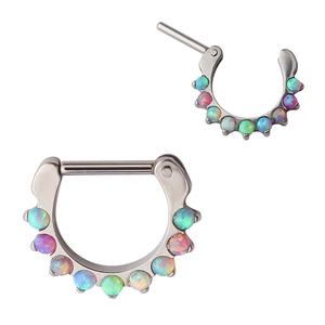 ASTM F136 Titanium G23 Trang Sức Mũi Vách Ngăn Clicker Xuyên Cơ Thể Trang Sức - Product Image 1