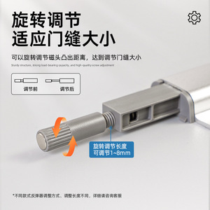 BETOCI Cabinet Door Rebound Device 2.8M Single Door Floor To Ceiling Tall Cabinet Wardrobe Concealed Heavy Duty Self Rebound - Product Image 4
