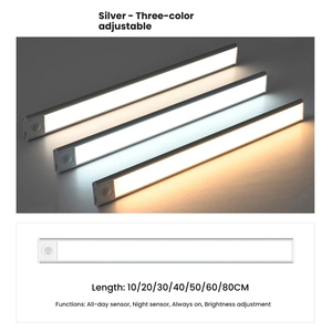 Ultradünne Intelligente <span class=keywords><strong>LED</strong></span>-PIR-Sensor Wiederaufladbare Magnetische Wandmontierte Dimmbare Weiße Moderne Leuchte für Schränke - Product Image 5