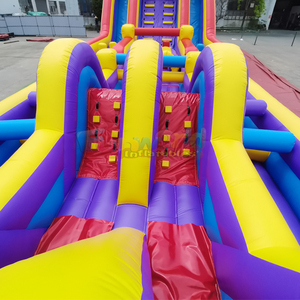 สนามแข่งขันและกิจกรรมกลางแจ้งแบบเป่าลมขนาดใหญ่สองเลนสำหรับการแข่งขันและความบันเทิง - Product Image 4