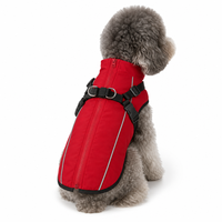 Veste imperméable pour chien avec harnais, manteau chaud doublé de polaire, gilet réfléchissant coupe-vent pour l'hiver, pour chiens de petite, moyenne et grande taille