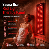 Panneau de luminothérapie infrarouge étanche pour sauna, 630nm 660nm 810nm 830nm 850nm 940nm 1060nm, pour traitement ciblé