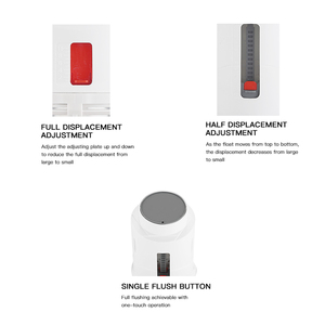 MUUPEG Mécanisme de chasse d'eau <span class=keywords><strong>WC</strong></span> à <span class=keywords><strong>bouton</strong></span>-<span class=keywords><strong>poussoir</strong></span> en plastique, design moderne et écologique, pour toilettes à chasse unique, accessoires de réservoir de toilettes - Product Image 3