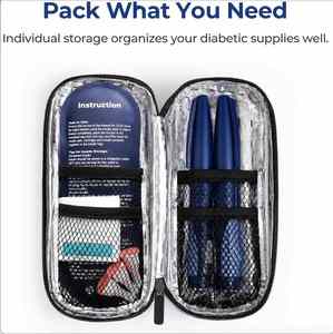 Étui de transport isotherme pour insuline avec 2 blocs réfrigérants de 90 g approuvés par la TSA, compact pour la vie quotidienne et les voyages - Product Image 2
