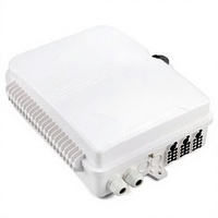 Boîtier de distribution de fibre optique extérieur 24 cœurs, étanche IP65, ABS, 2 entrées 24 sorties, FTTH FDB-24MA-A3, garantie 5 ans