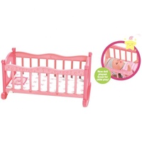 Poupée reborn en silicone pour bébé Samtoy personnalisée 3 en 1, 14 pouces, 12 sons, avec poussette, lit et autres accessoires