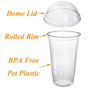 Factory Custom Printing logo Disposable <b>Plastic</b> <b>Cups</b> Soft clear Bubble Boba Tea <b>Plastic</b> <b>Cup</b> with Lid - Product Image 3
