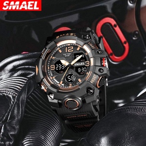 Montre sport numérique LED unisexe SMAEL 8008, nouveau modèle 2023, double affichage, résistante à l'eau 3BAR, alarme, chronomètre - Product Image 5