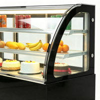 Comptoir de présentation de gâteaux commercial de 1,8 m, vitrine réfrigérée, armoire à gâteaux à refroidissement par air pour boulangerie