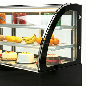 Comptoir de présentation de gâteaux commercial de 1,8 m, vitrine réfrigérée, armoire à gâteaux à refroidissement par air pour boulangerie - Product Image 5