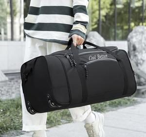 Wholesale Classic Oxford Large Capacity Collapsible Wheeled Travel Tote Foldable Duffel Bag for Gym Sports As Shoulder Bag - Product Image 3