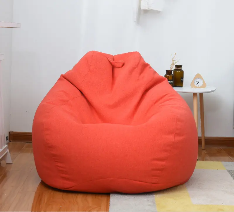 Tatami Ruang Tamu Tanpa Pengisi Kursi Linen Kain Kursi Bean Bag Pouf Puff Sofa Kamar Tidur Kursi Penutup Sofa Malas