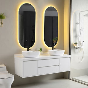Meuble <span class=keywords><strong>de</strong></span> <span class=keywords><strong>salle</strong></span> <span class=keywords><strong>de</strong></span> <span class=keywords><strong>bain</strong></span> moderne <span class=keywords><strong>de</strong></span> luxe <span class=keywords><strong>avec</strong></span> double <span class=keywords><strong>miroir</strong></span> et double vasque, <span class=keywords><strong>miroir</strong></span> LED intelligent pour hôtel - Product Image 3