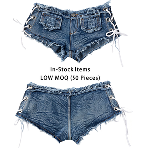 Shorts en <span class=keywords><strong>jean</strong></span> taille basse pour <span class=keywords><strong>femme</strong></span>, mini-<span class=keywords><strong>short</strong></span> sexy, coupe slim décontractée, style streetwear, idéal pour les soirées en boîte de nuit - Product Image 1