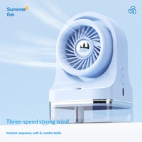 Ventilador de Escritorio con Rociador Yase 2529, Recargable por USB, Portátil, Mini, Motor sin Escobillas, 3 Velocidades, Silencioso, Bajo Ruido, Enfriamiento de Aire para Estudiantes