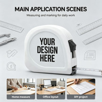Ruban à mesurer miniature personnalisé avec logo, ruban à mesurer rétractable en acier personnalisé pour cadeau promotionnel d'entreprise