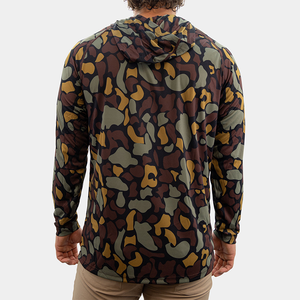 <span class=keywords><strong>Haut</strong></span> de pêche personnalisé de haute qualité, léger, anti-UV, sublimé, taille XL, motif camouflage, pour hommes, avec manches longues - Product Image 2