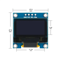 Módulo de Pantalla OLED de 0.96 Pulgadas, Interfaz I2c SSD1306, Resolución de 128x64 Píxeles
