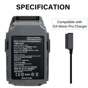 Batterie de <span class=keywords><strong>drone</strong></span> de vol intelligente 11,4 V 3830 mAh 43,6 Wh pour les accessoires de drones <span class=keywords><strong>DJI</strong></span> <span class=keywords><strong>Mavic</strong></span> Pro <span class=keywords><strong>Platinum</strong></span> Series - Product Image 4