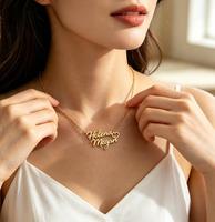 Collier avec nom personnalisé, collier avec nom gravé, bijoux avec nom personnalisé, collier en acier inoxydable imperméable