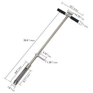 Thép không gỉ đất thăm dò Sampler với ejector và chân đạp golf sản phẩm cỏ công cụ phân tích cho đất lấy mẫu khoan - Product Image 2