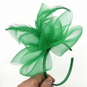 BSCI Audited Hair Accessories Factory Wholesale Wonderful Custom Colors Sinamay Fascinators For Women